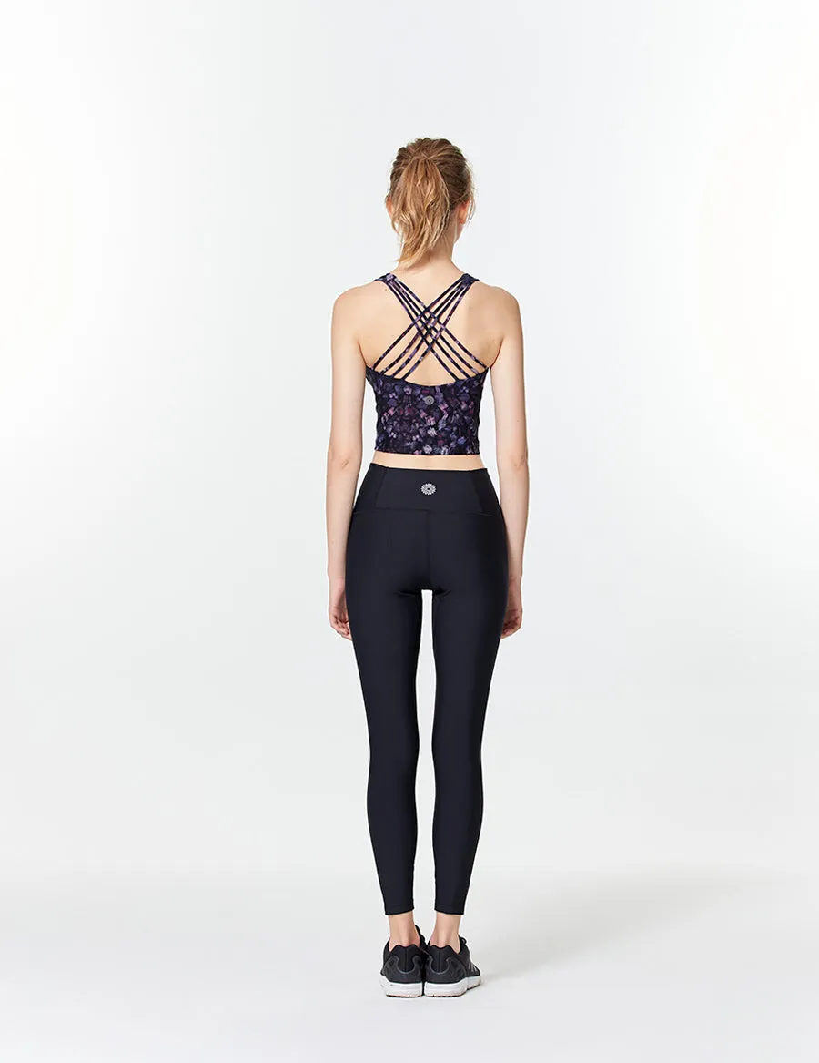 easyoga LESPIRO Interwoven Crop Tank - FE6 Graffiti Purple