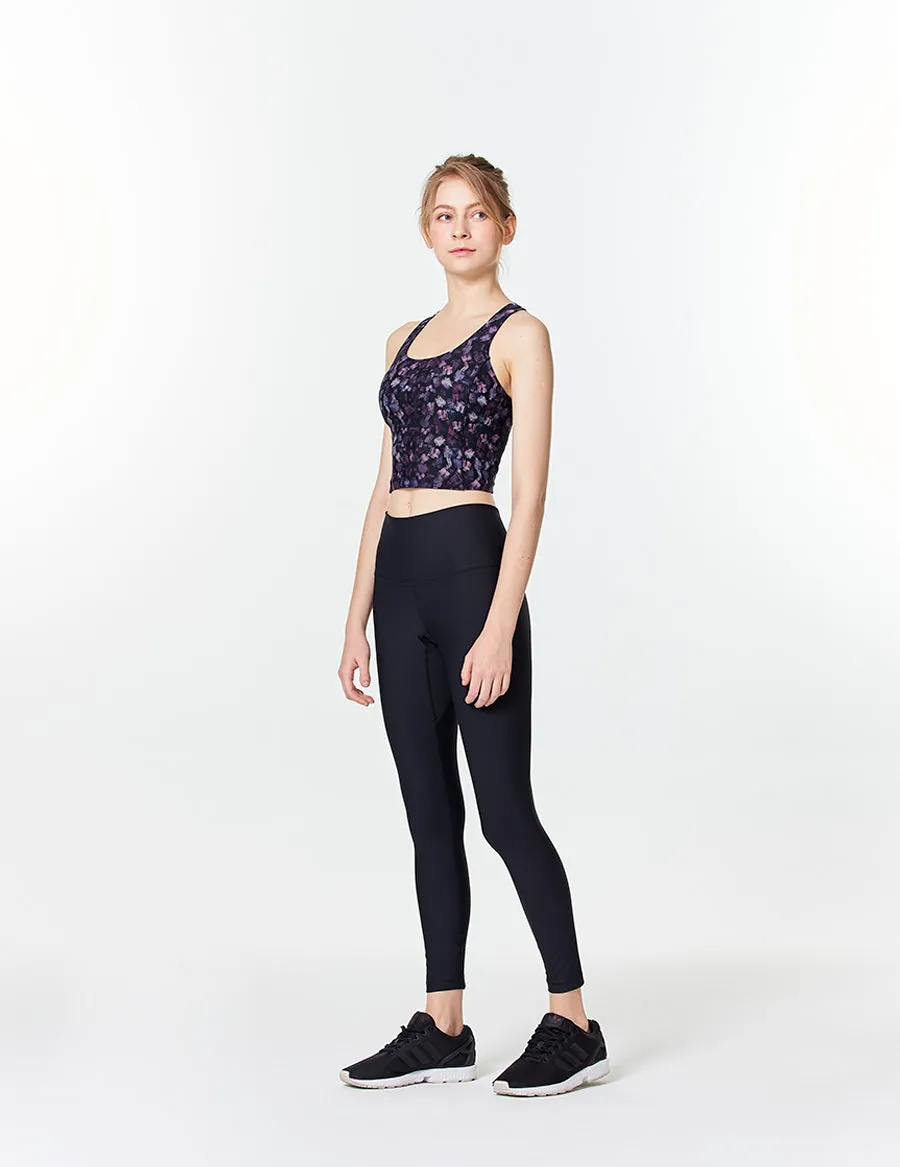 easyoga LESPIRO Interwoven Crop Tank - FE6 Graffiti Purple