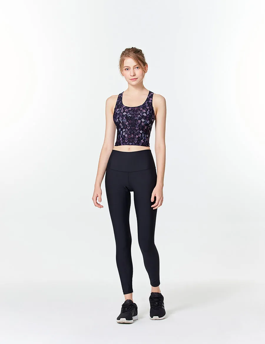 easyoga LESPIRO Interwoven Crop Tank - FE6 Graffiti Purple