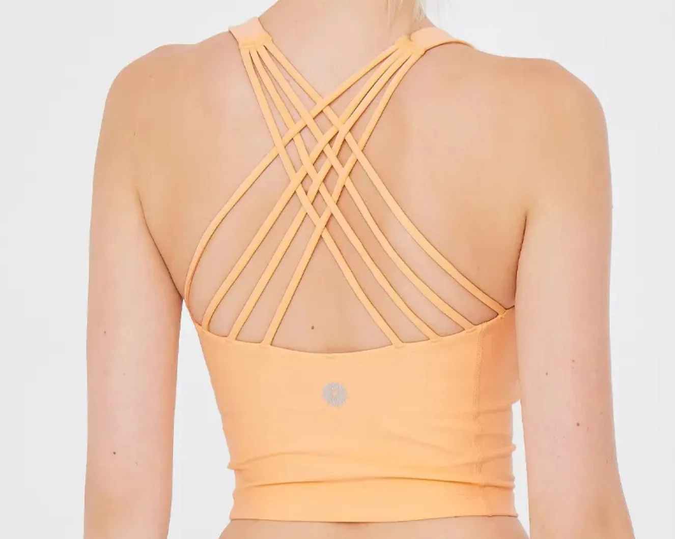 easyoga LESPIRO Interwoven Crop Tank - O12 Grapefruit Orange