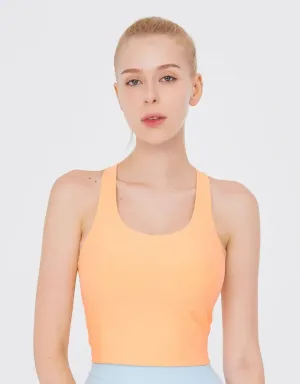 easyoga LESPIRO Interwoven Crop Tank - O12 Grapefruit Orange