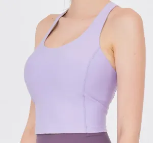 easyoga LESPIRO Interwoven Crop Tank - P10 Lavender Purple