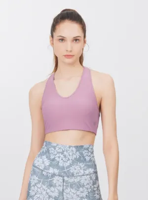 easyoga Lespiro U Neck Rib Bra - R40  Lisianthus Pink