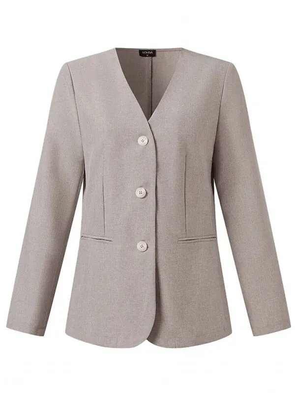 Elegant Coat Sexy V Neck Work Wear Blazers