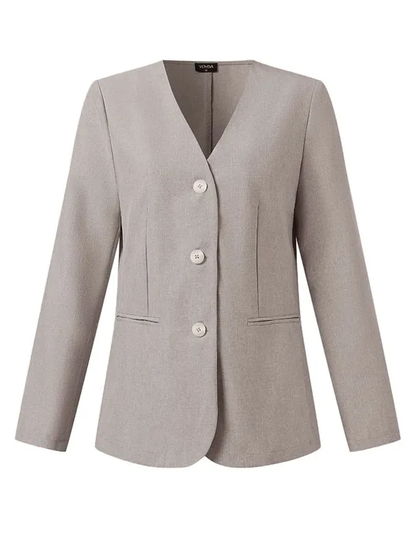 Elegant Coat Sexy V Neck Work Wear Blazers