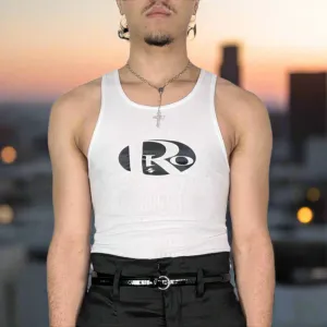 ELLIPSE RIBBED TANK • WHITE