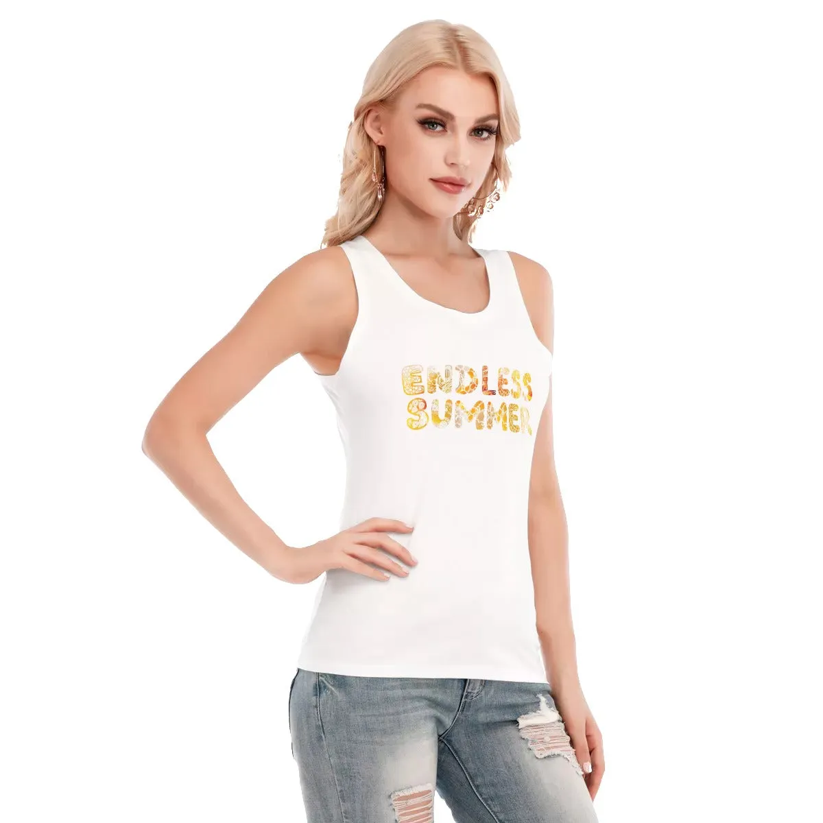 Endless Summer White Tank Top up to 5 XL (FWS)