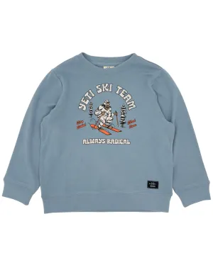 Feather 4 Arrow - Yeti Ski Team Hacci Pullover - Washed Indigo