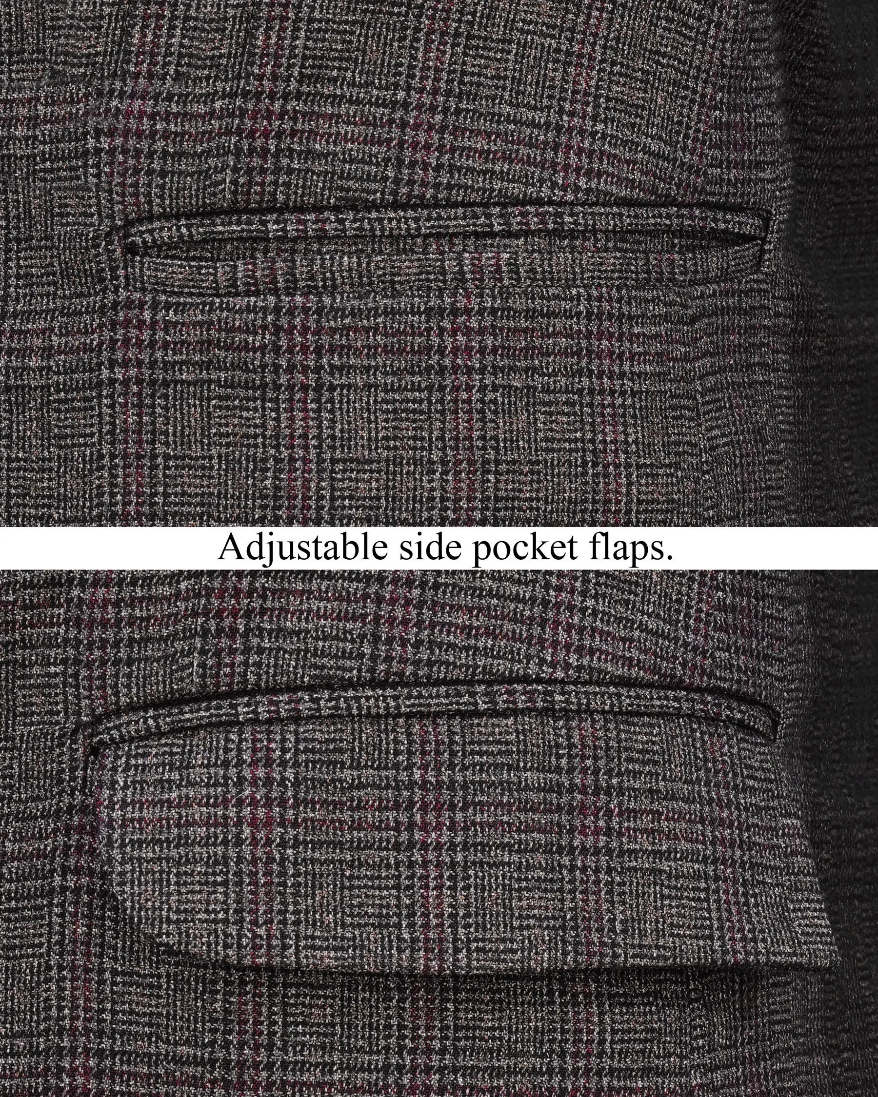 Fedora Sliver Plaid Wool Rich Blazer