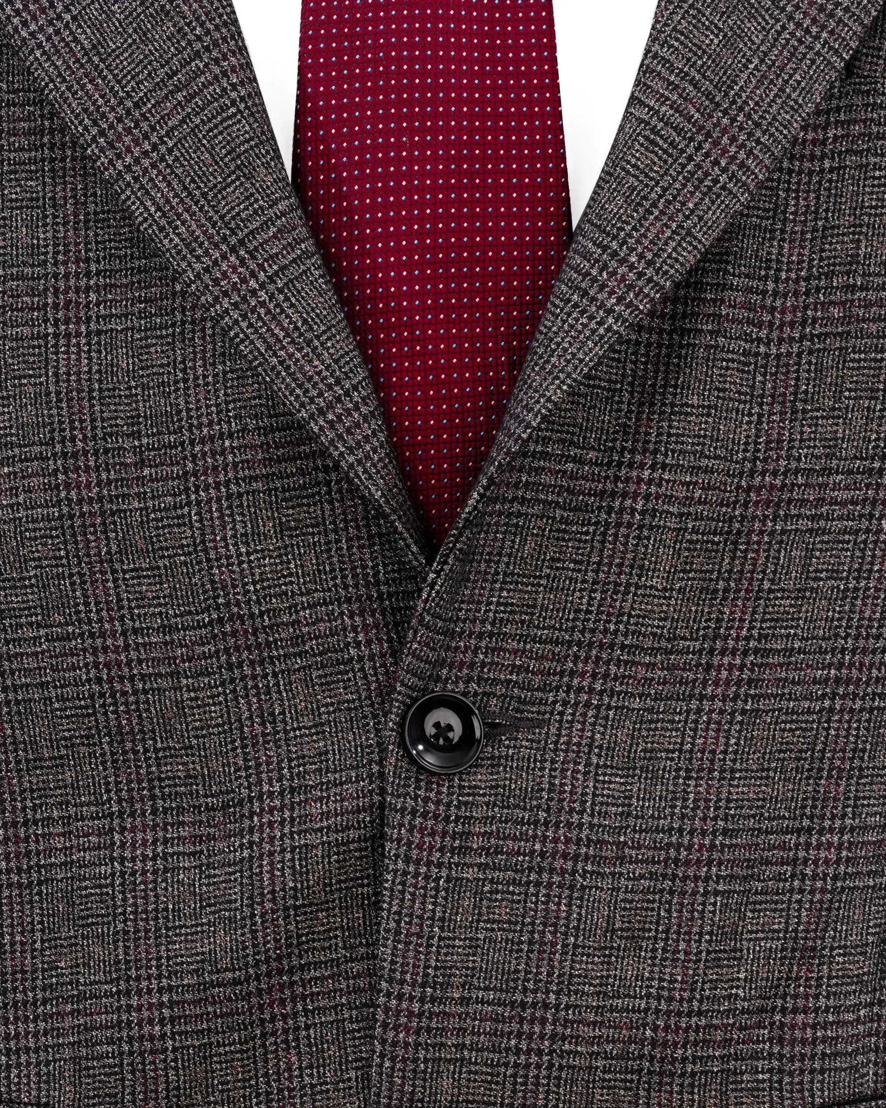 Fedora Sliver Plaid Wool Rich Blazer
