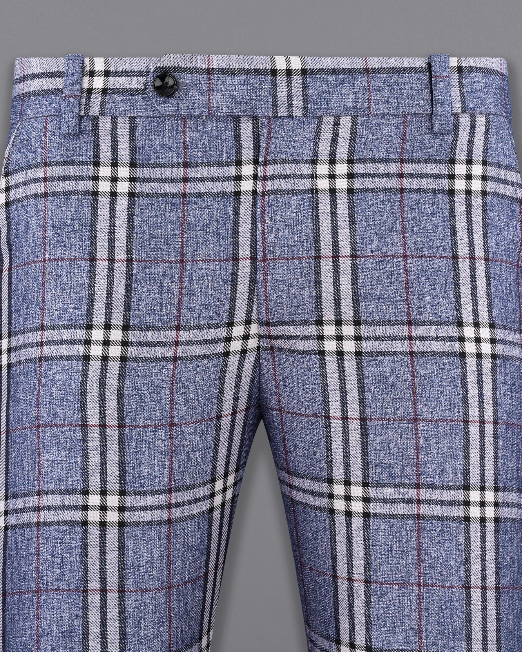 Fiord Blue Plaid Pant