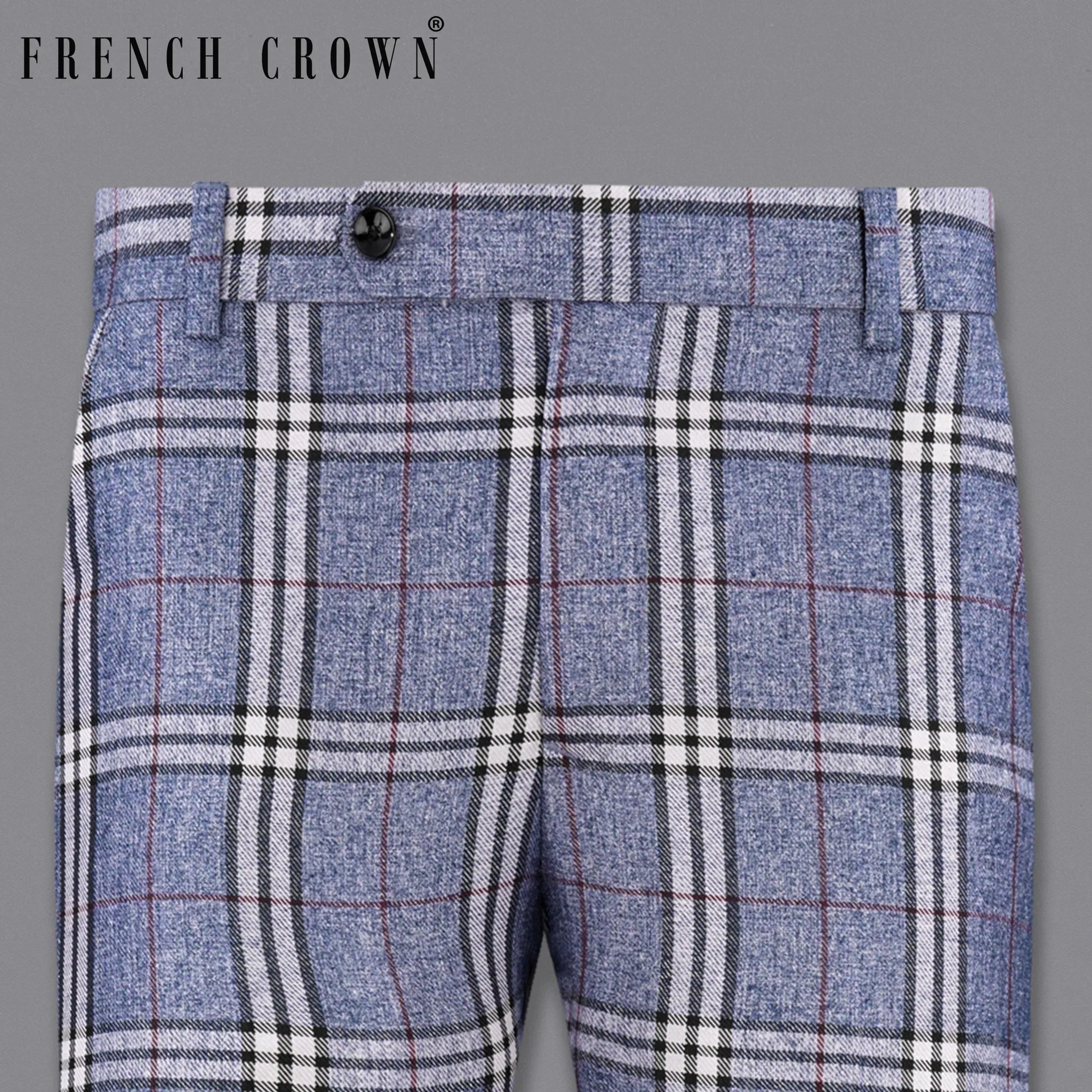 Fiord Blue Plaid Pant