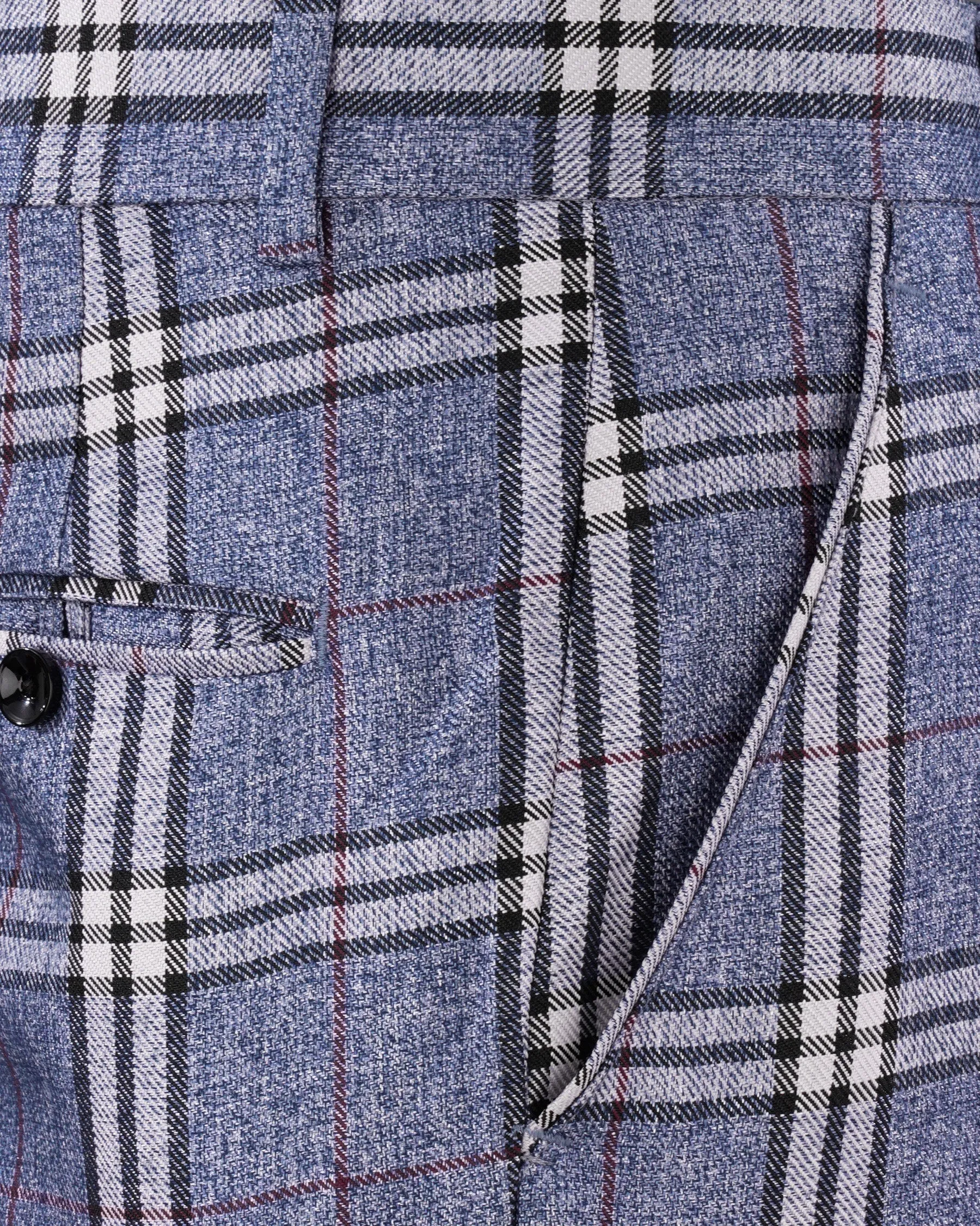 Fiord Blue Plaid Pant
