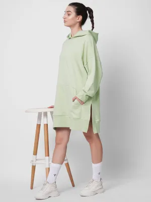 Fitkin women green oversize hooded dress