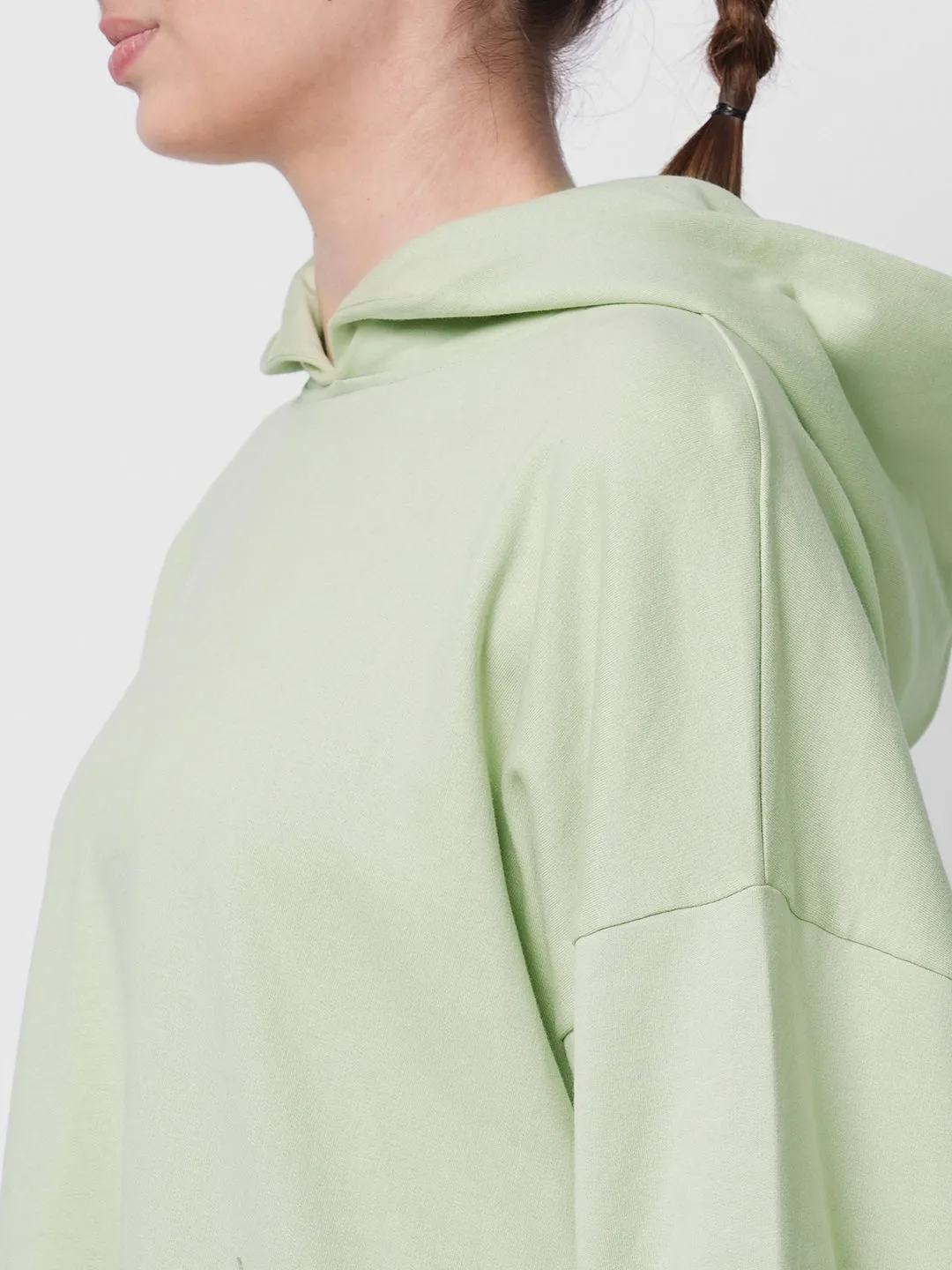 Fitkin women green oversize hooded dress