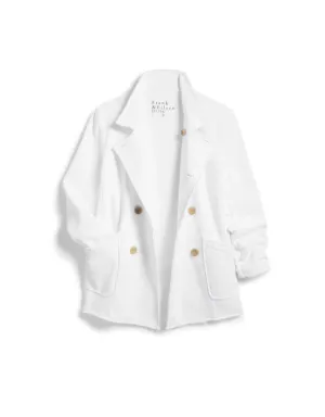Frank & Eileen Belfast English Peacoat in White (Triple Fleece)