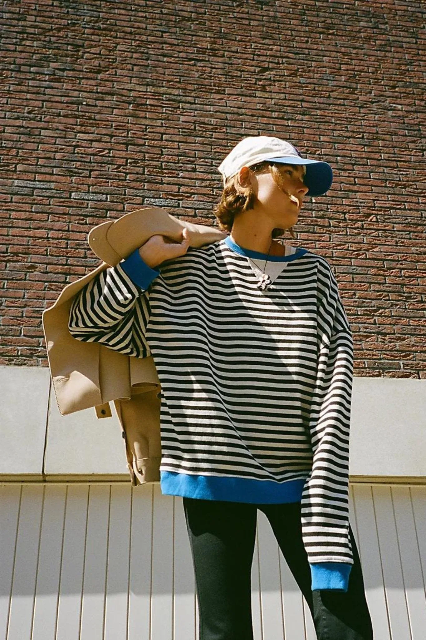 Free People: Classic Striped Oversized Crewneck