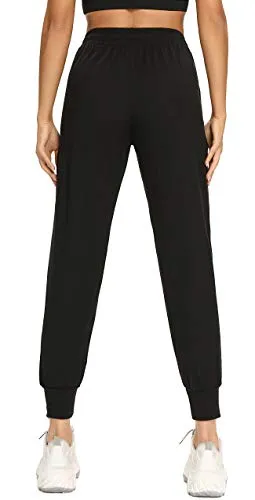FULLSOFT Sweatpants for Women-Womens Joggers with Pockets Lounge Pants for Yoga Workout Running (Black,Medium)