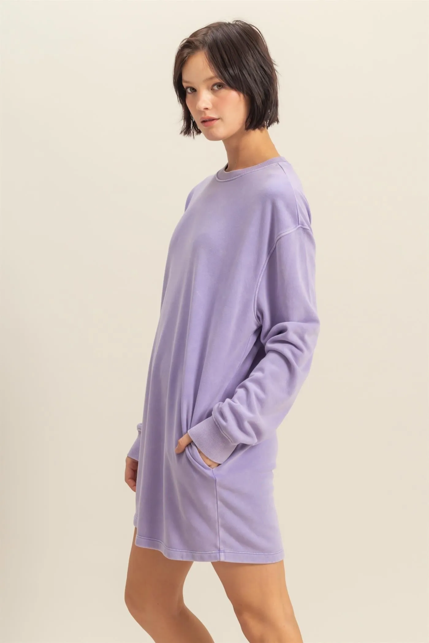 Gabby- Oversized Mini Sweatshirt Dress