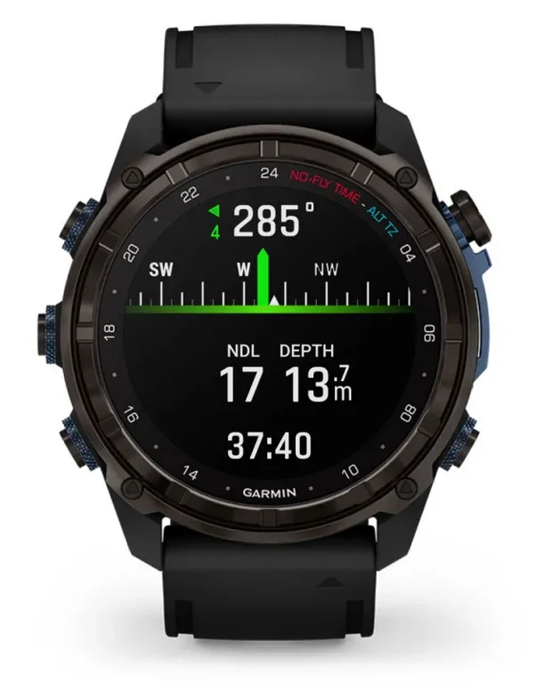 Garmin Descent™ Mk3i – 51 mm, Carbon grey DLC titanium with black silicone band