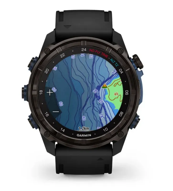 Garmin Descent™ Mk3i – 51 mm, Carbon grey DLC titanium with black silicone band
