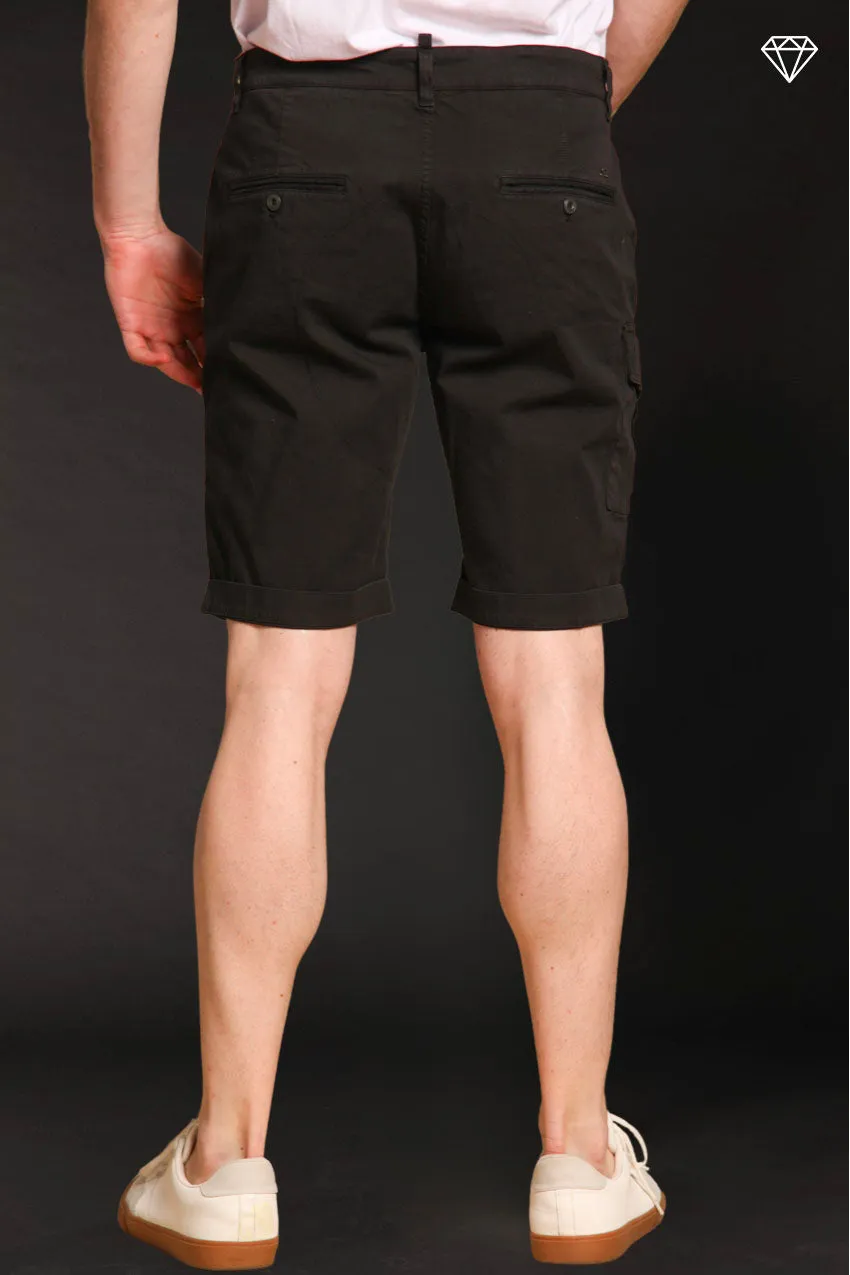 George Coolpocket men's cargo bermuda shorts in stretch satin logo edition carrot fit ①