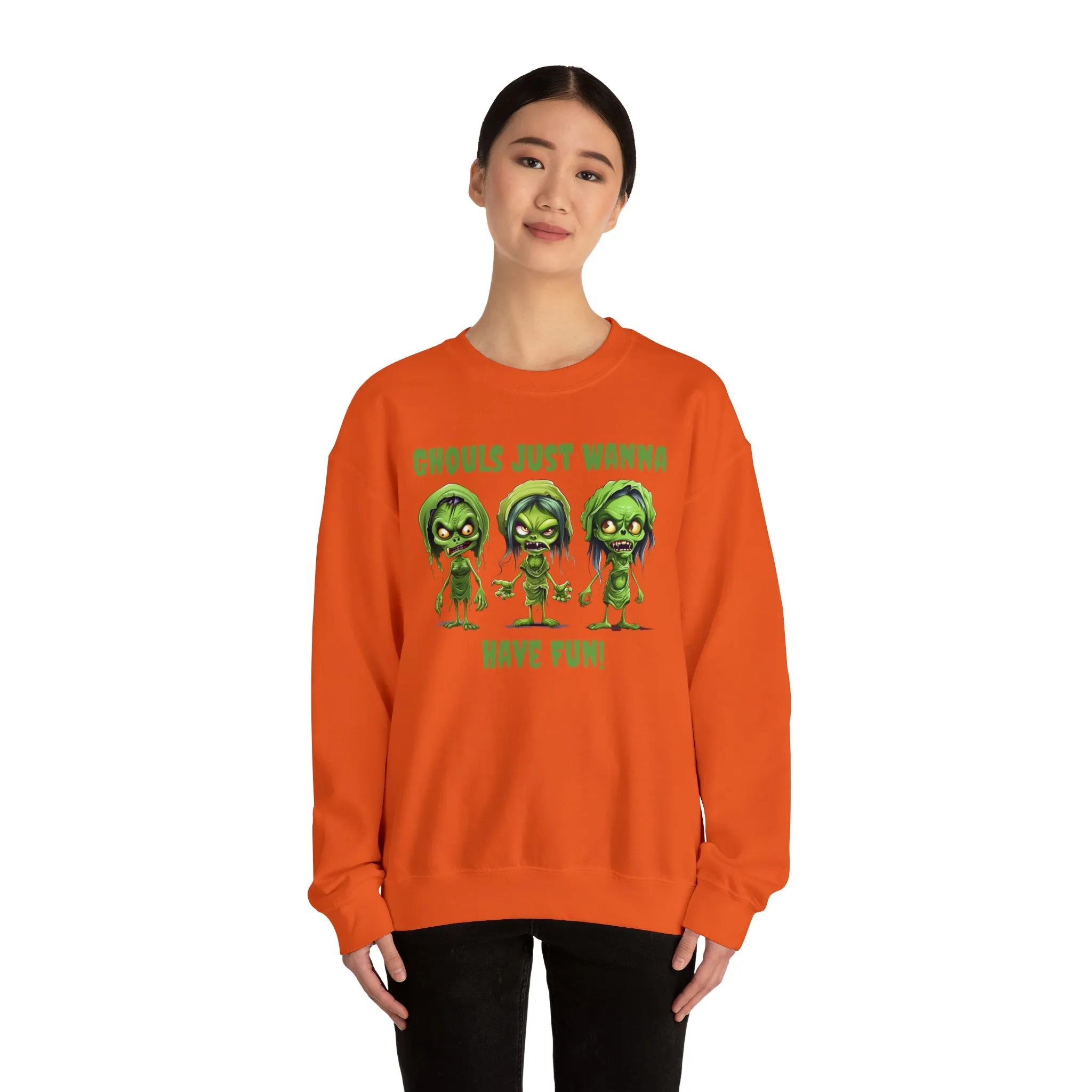 Ghouls Just Wanna Have Fun Sweatshirt, Scary Halloween Sweatshirt, Funny Creepy Sweatshirt, Womens Fall Season Shirt, Unisex Heavy Blend