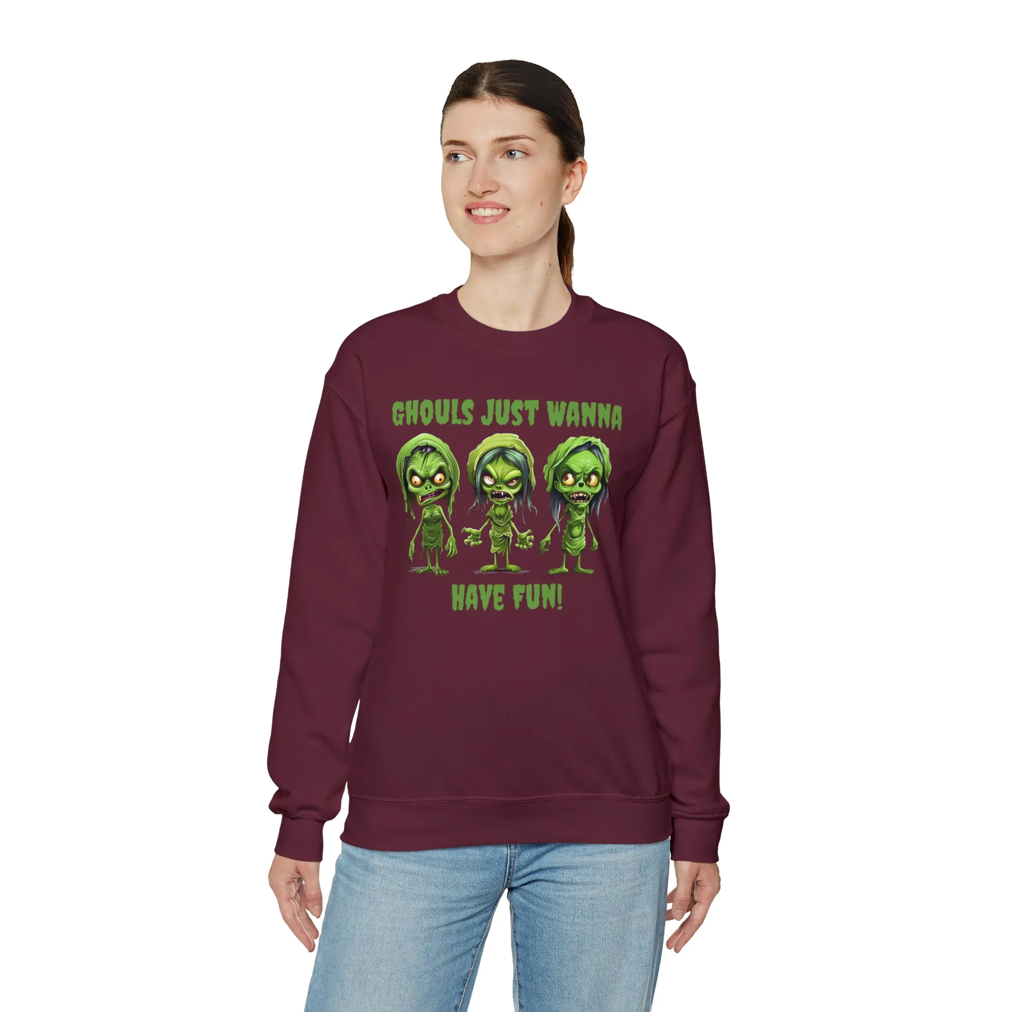 Ghouls Just Wanna Have Fun Sweatshirt, Scary Halloween Sweatshirt, Funny Creepy Sweatshirt, Womens Fall Season Shirt, Unisex Heavy Blend