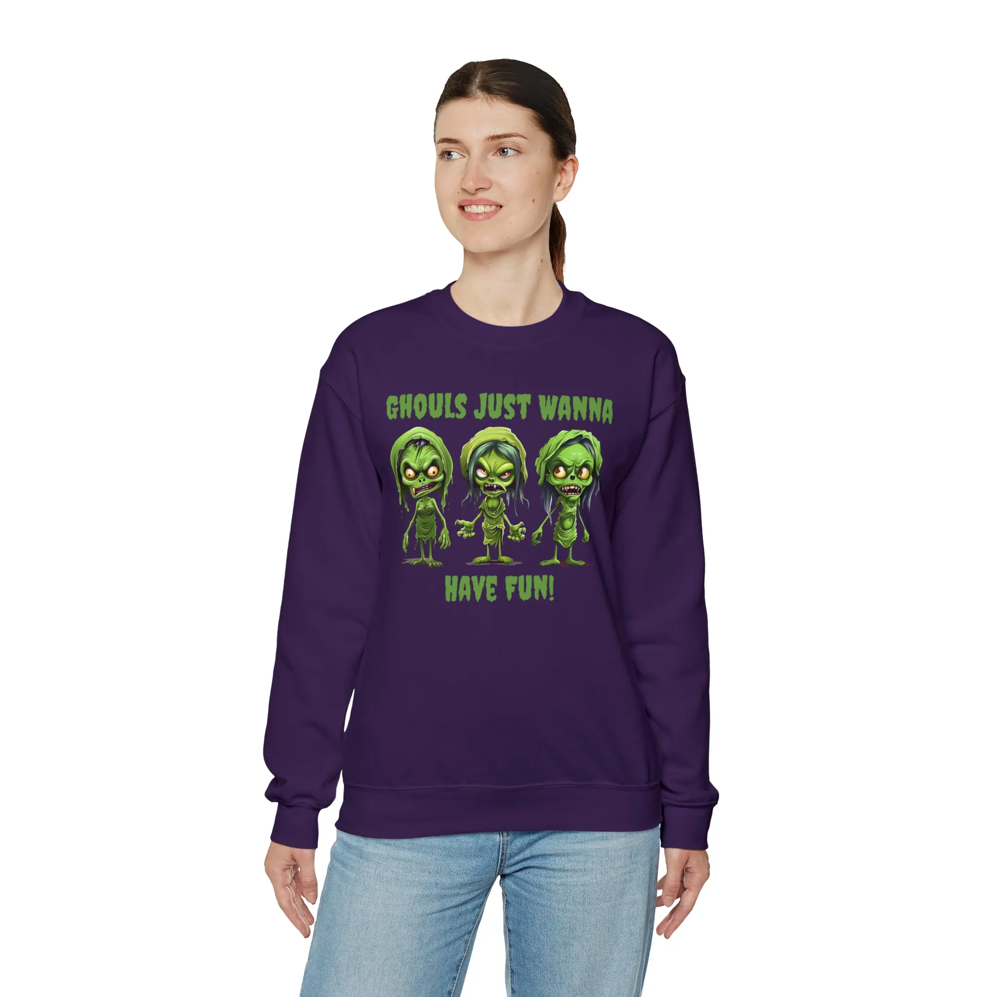 Ghouls Just Wanna Have Fun Sweatshirt, Scary Halloween Sweatshirt, Funny Creepy Sweatshirt, Womens Fall Season Shirt, Unisex Heavy Blend