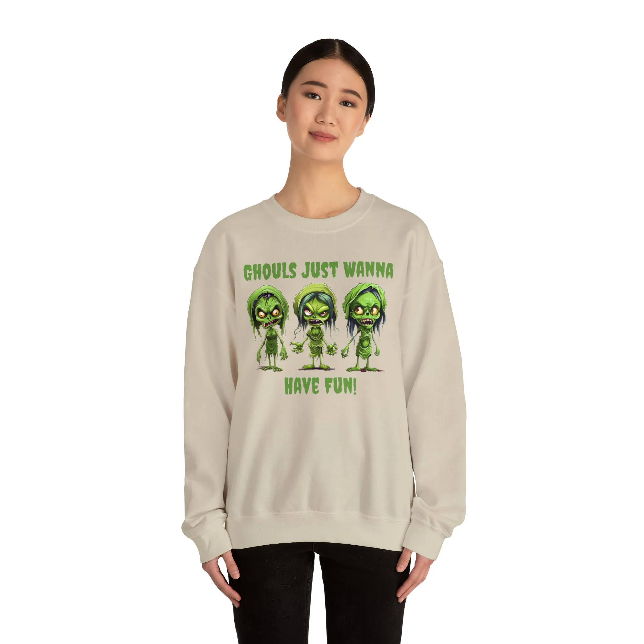 Ghouls Just Wanna Have Fun Sweatshirt, Scary Halloween Sweatshirt, Funny Creepy Sweatshirt, Womens Fall Season Shirt, Unisex Heavy Blend