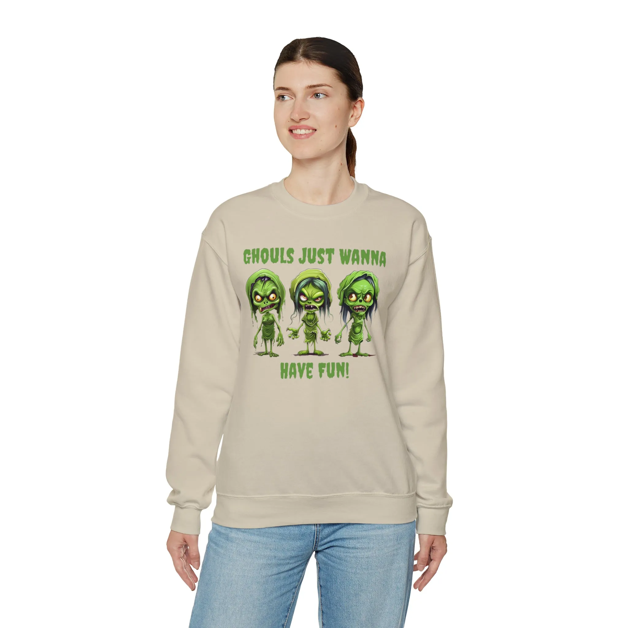 Ghouls Just Wanna Have Fun Sweatshirt, Scary Halloween Sweatshirt, Funny Creepy Sweatshirt, Womens Fall Season Shirt, Unisex Heavy Blend