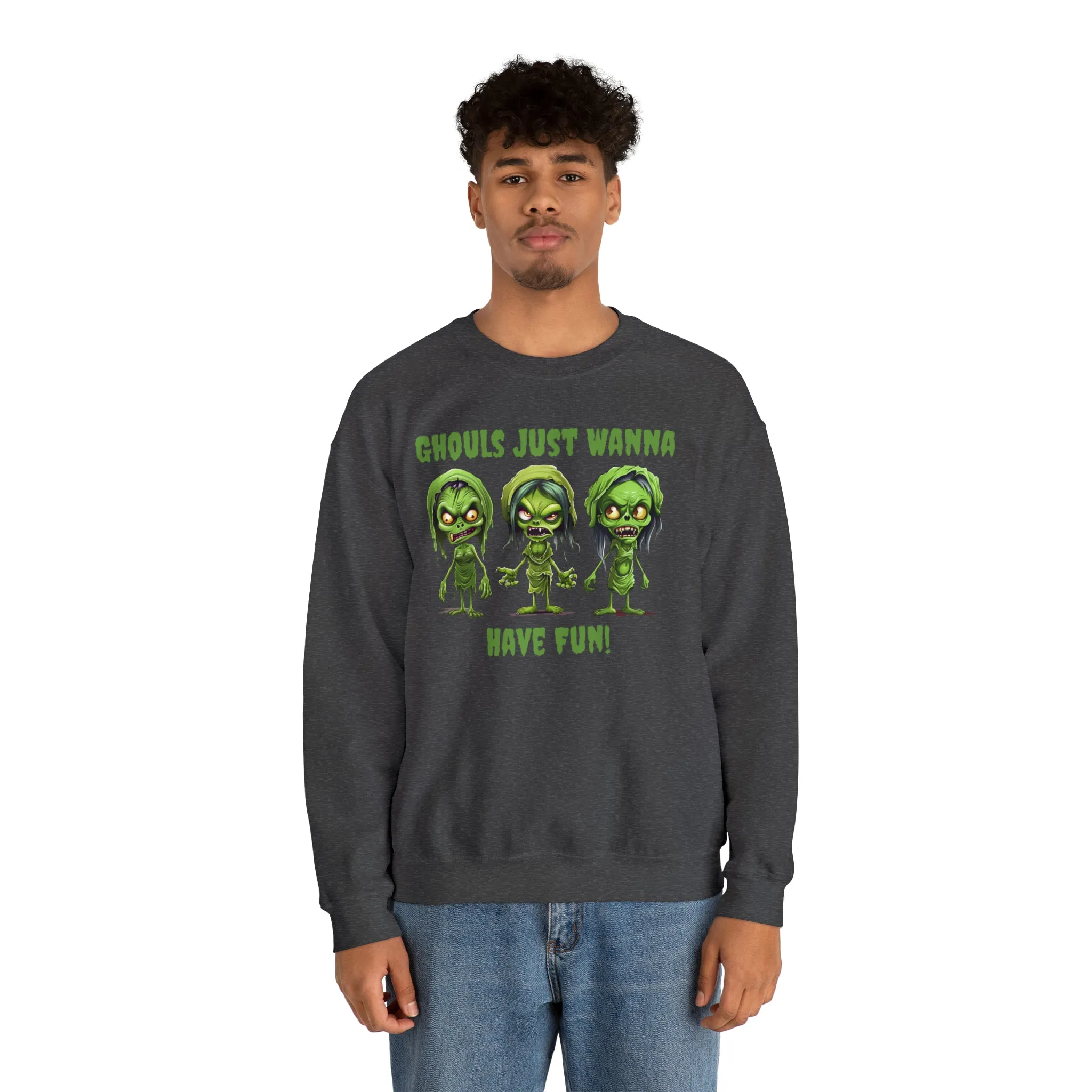 Ghouls Just Wanna Have Fun Sweatshirt, Scary Halloween Sweatshirt, Funny Creepy Sweatshirt, Womens Fall Season Shirt, Unisex Heavy Blend