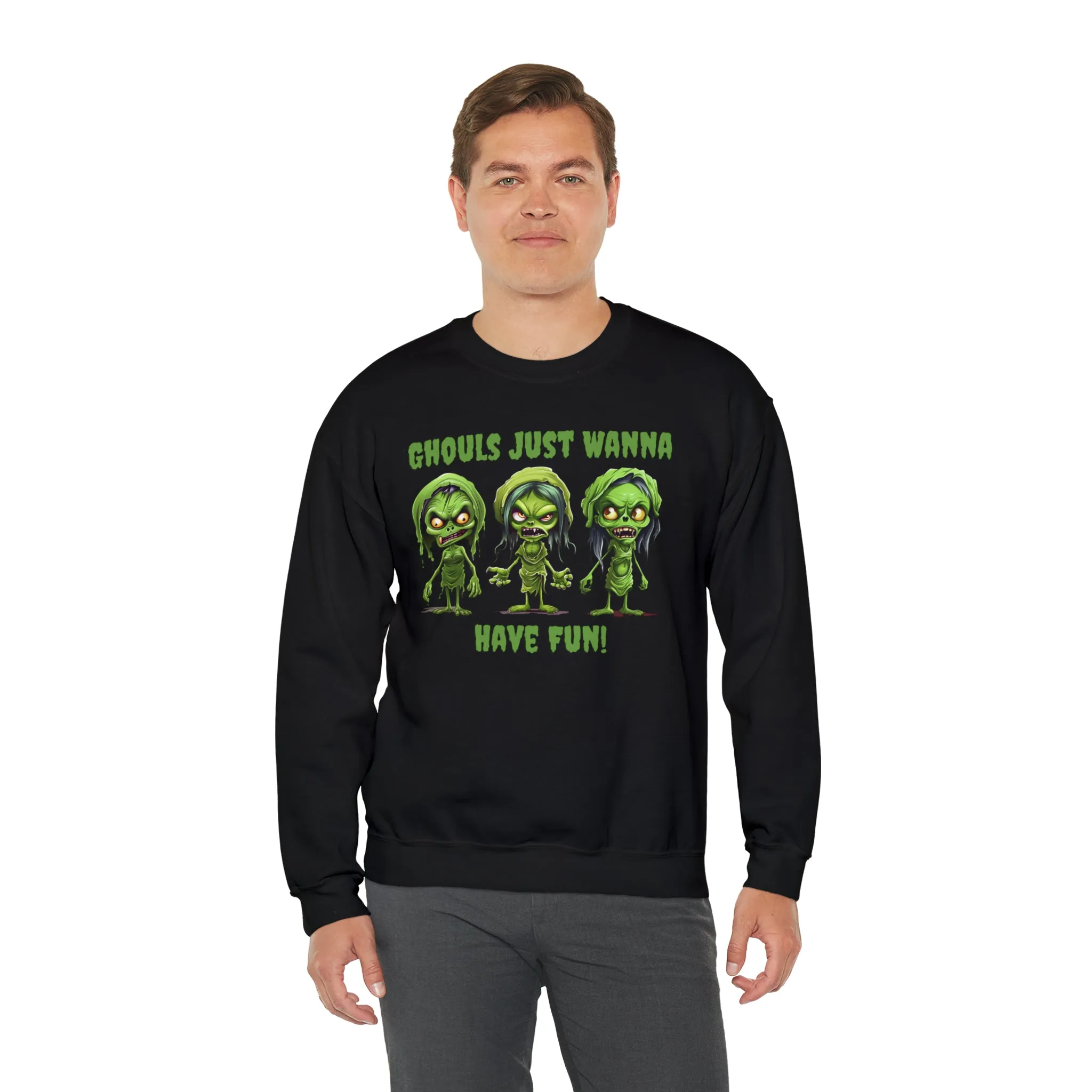 Ghouls Just Wanna Have Fun Sweatshirt, Scary Halloween Sweatshirt, Funny Creepy Sweatshirt, Womens Fall Season Shirt, Unisex Heavy Blend