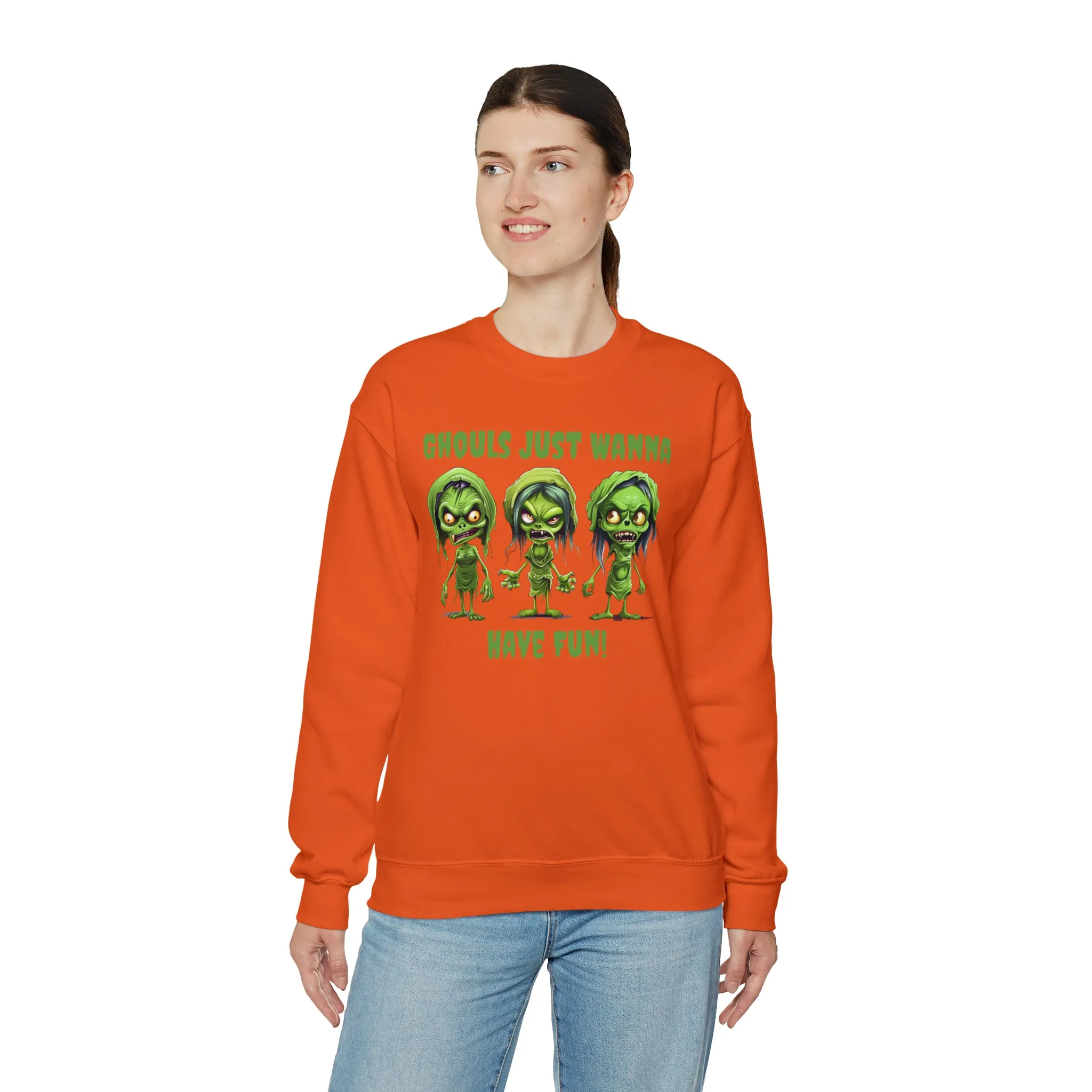 Ghouls Just Wanna Have Fun Sweatshirt, Scary Halloween Sweatshirt, Funny Creepy Sweatshirt, Womens Fall Season Shirt, Unisex Heavy Blend