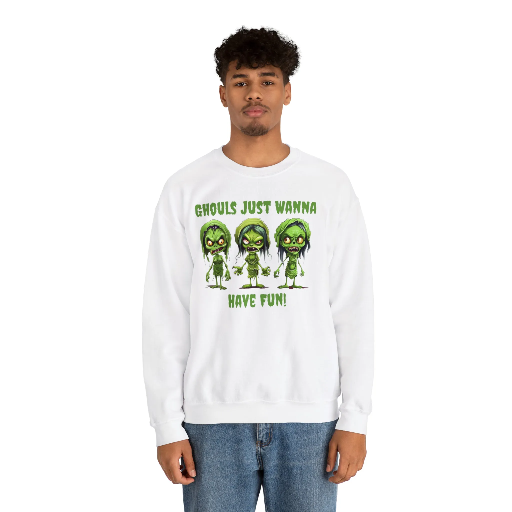 Ghouls Just Wanna Have Fun Sweatshirt, Scary Halloween Sweatshirt, Funny Creepy Sweatshirt, Womens Fall Season Shirt, Unisex Heavy Blend