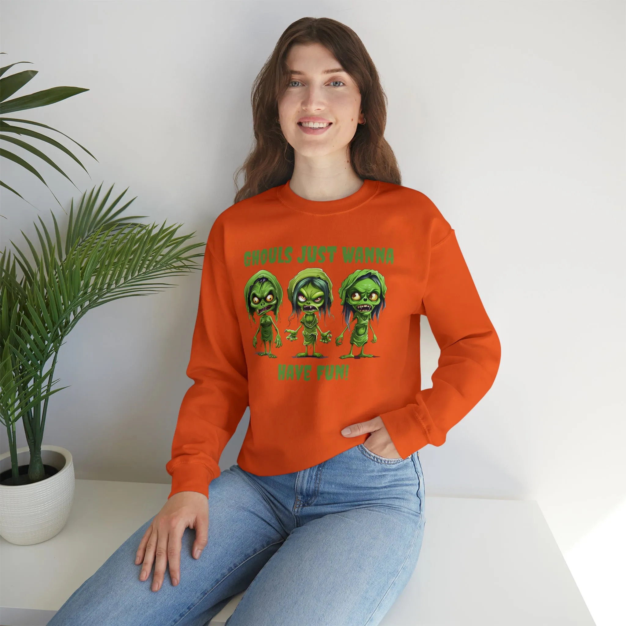 Ghouls Just Wanna Have Fun Sweatshirt, Scary Halloween Sweatshirt, Funny Creepy Sweatshirt, Womens Fall Season Shirt, Unisex Heavy Blend