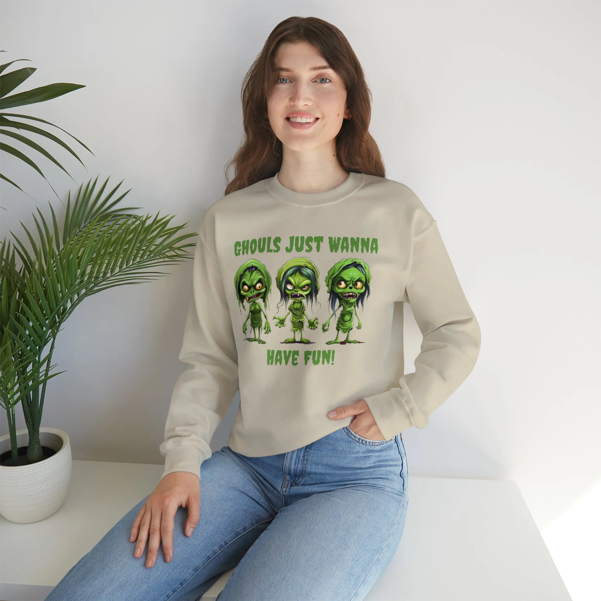 Ghouls Just Wanna Have Fun Sweatshirt, Scary Halloween Sweatshirt, Funny Creepy Sweatshirt, Womens Fall Season Shirt, Unisex Heavy Blend