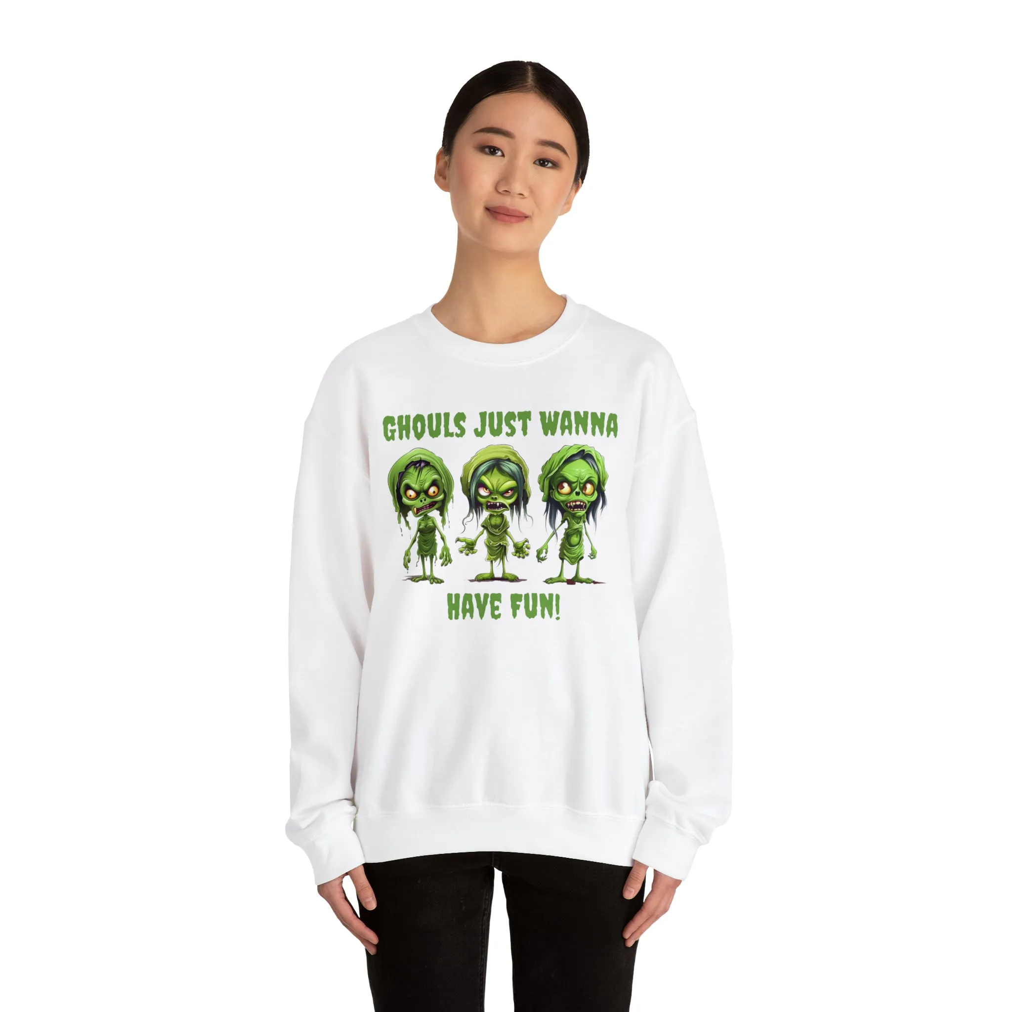 Ghouls Just Wanna Have Fun Sweatshirt, Scary Halloween Sweatshirt, Funny Creepy Sweatshirt, Womens Fall Season Shirt, Unisex Heavy Blend