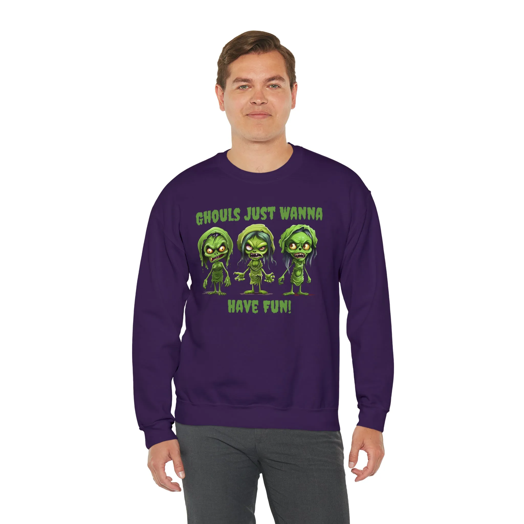 Ghouls Just Wanna Have Fun Sweatshirt, Scary Halloween Sweatshirt, Funny Creepy Sweatshirt, Womens Fall Season Shirt, Unisex Heavy Blend