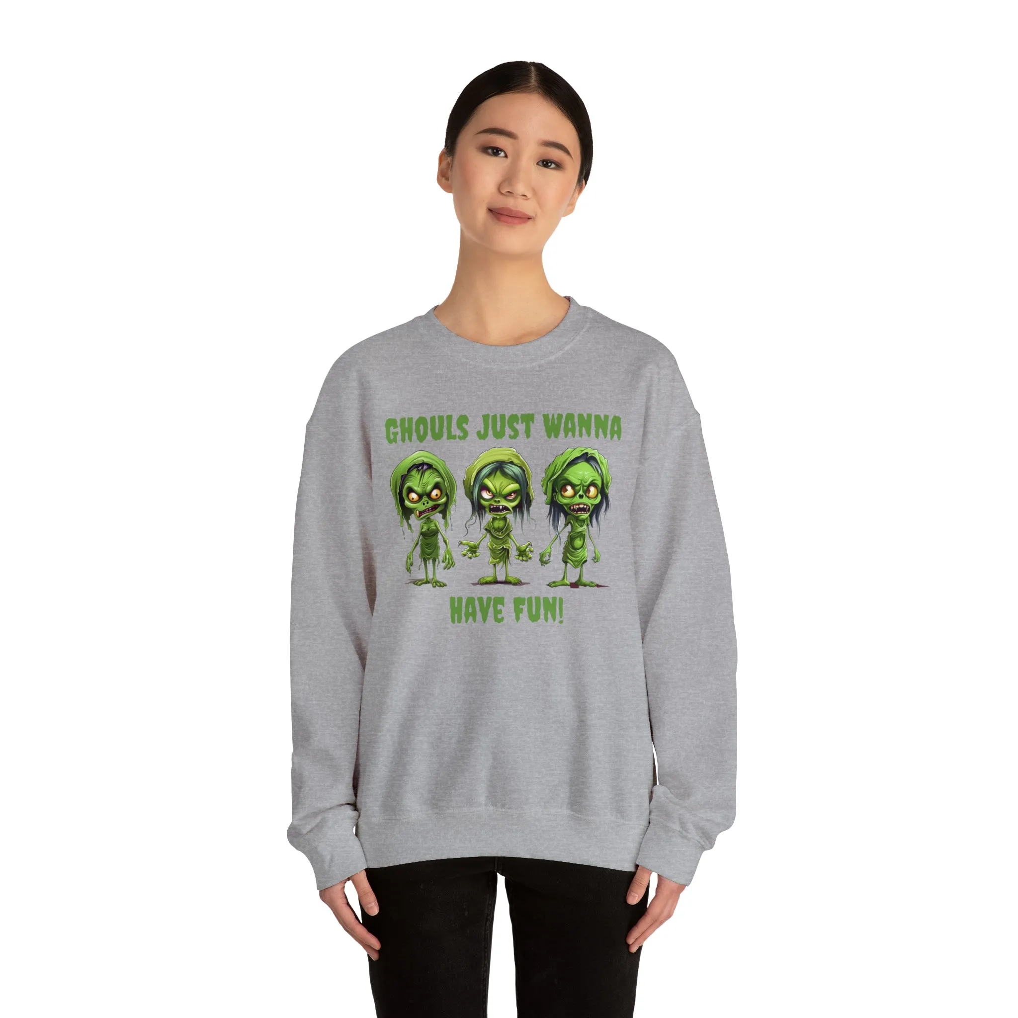 Ghouls Just Wanna Have Fun Sweatshirt, Scary Halloween Sweatshirt, Funny Creepy Sweatshirt, Womens Fall Season Shirt, Unisex Heavy Blend