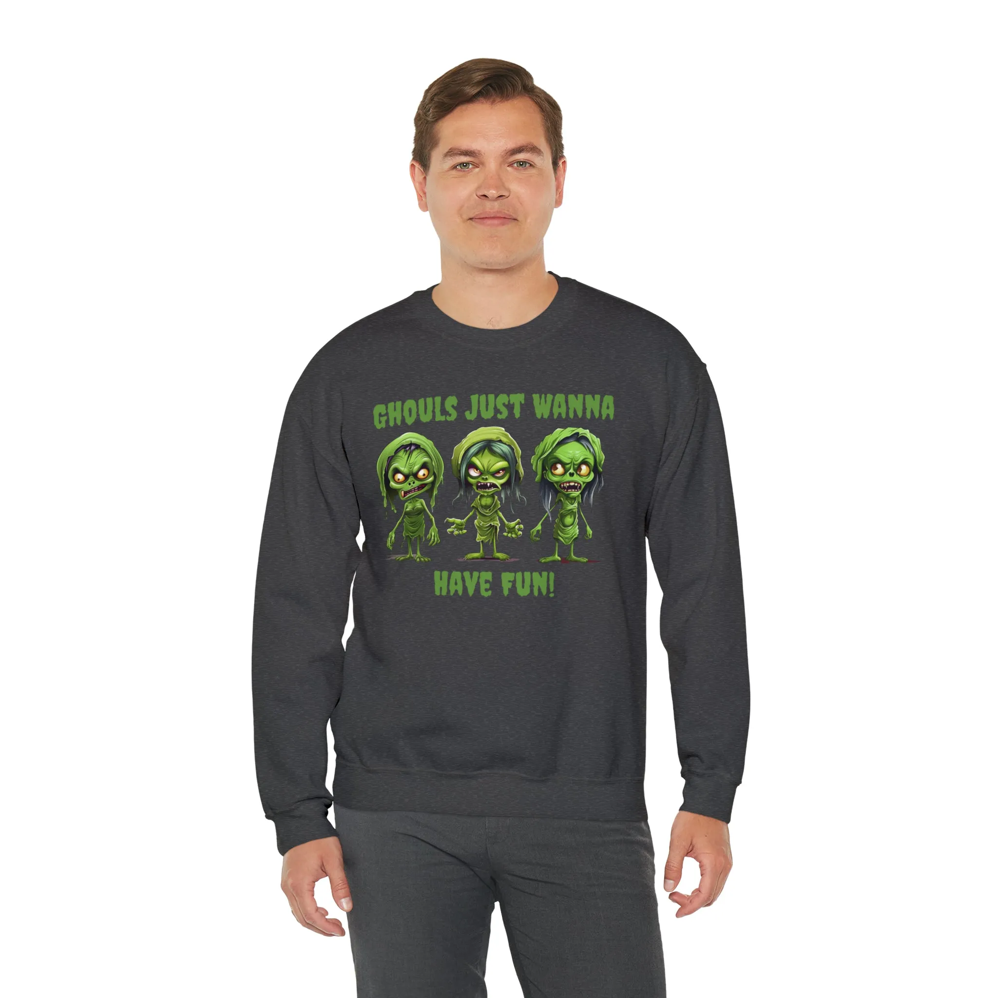 Ghouls Just Wanna Have Fun Sweatshirt, Scary Halloween Sweatshirt, Funny Creepy Sweatshirt, Womens Fall Season Shirt, Unisex Heavy Blend