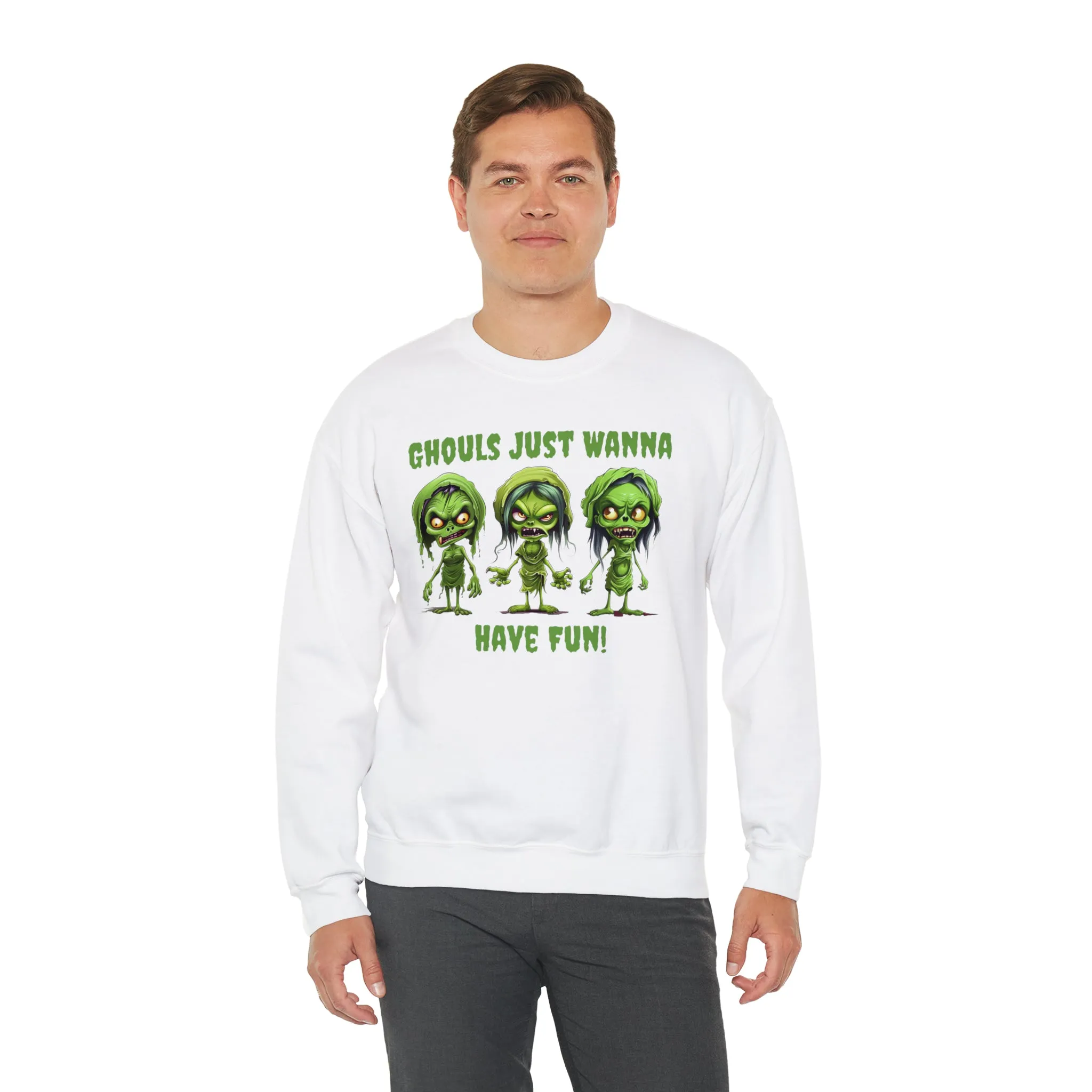 Ghouls Just Wanna Have Fun Sweatshirt, Scary Halloween Sweatshirt, Funny Creepy Sweatshirt, Womens Fall Season Shirt, Unisex Heavy Blend