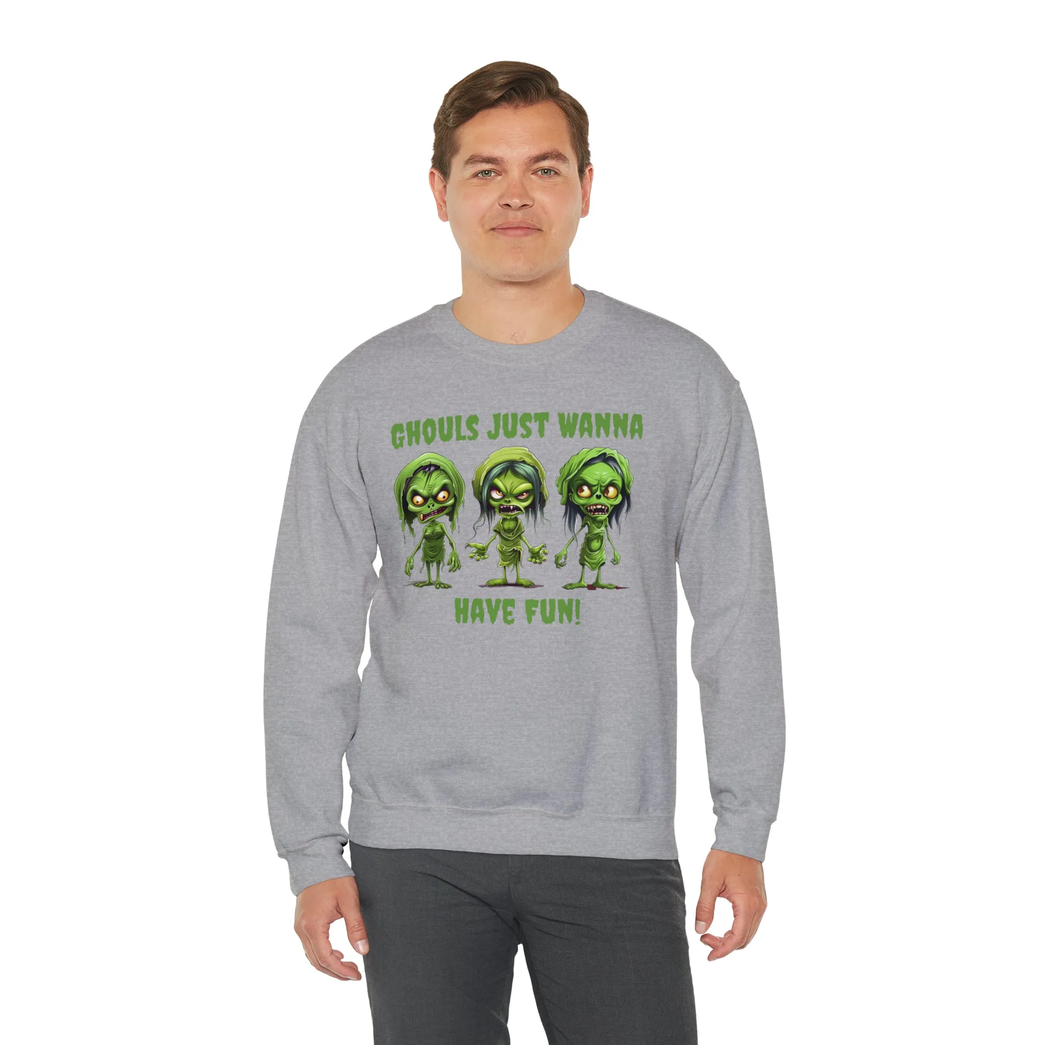 Ghouls Just Wanna Have Fun Sweatshirt, Scary Halloween Sweatshirt, Funny Creepy Sweatshirt, Womens Fall Season Shirt, Unisex Heavy Blend