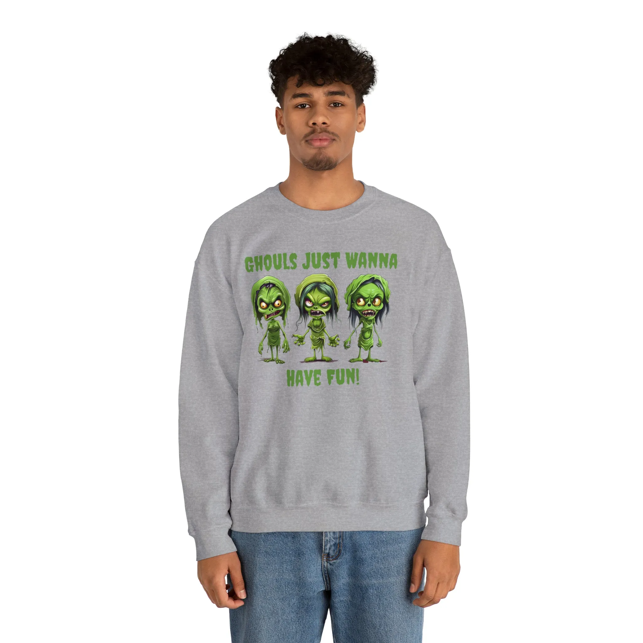 Ghouls Just Wanna Have Fun Sweatshirt, Scary Halloween Sweatshirt, Funny Creepy Sweatshirt, Womens Fall Season Shirt, Unisex Heavy Blend