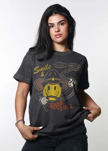 Girl Dangerous Smile & Raise Hell Tee