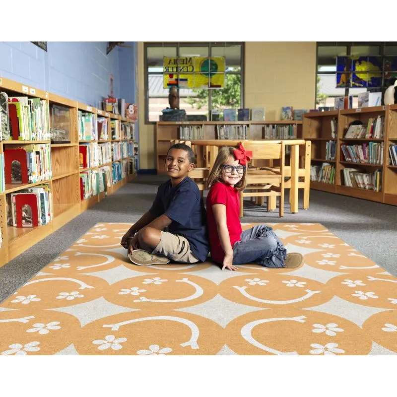 Good Vibes Large Happy Faces Classroom Rug