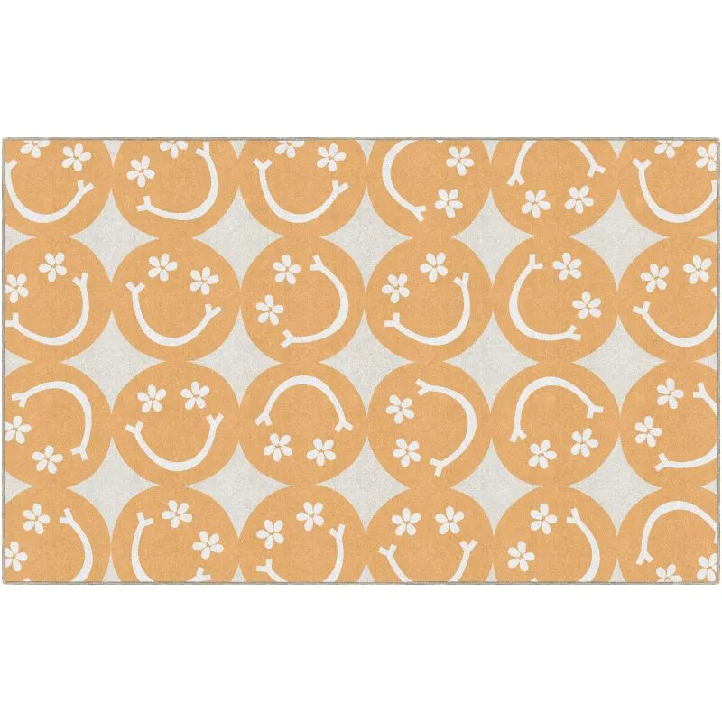 Good Vibes Large Happy Faces Classroom Rug