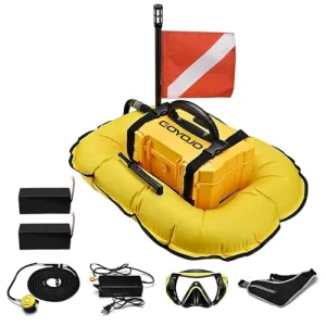 GOYOJO Scuba Dive System 5.5 Hours Rechargeable Scuba Diving Tank with 10m Hose & Diving Breathing Regulator Detachable Scuba Machine, for Recreational Diving & Fishing