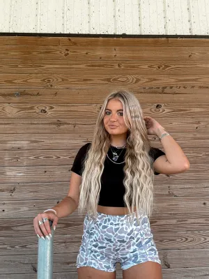 Gray Camo Athletic Shorts