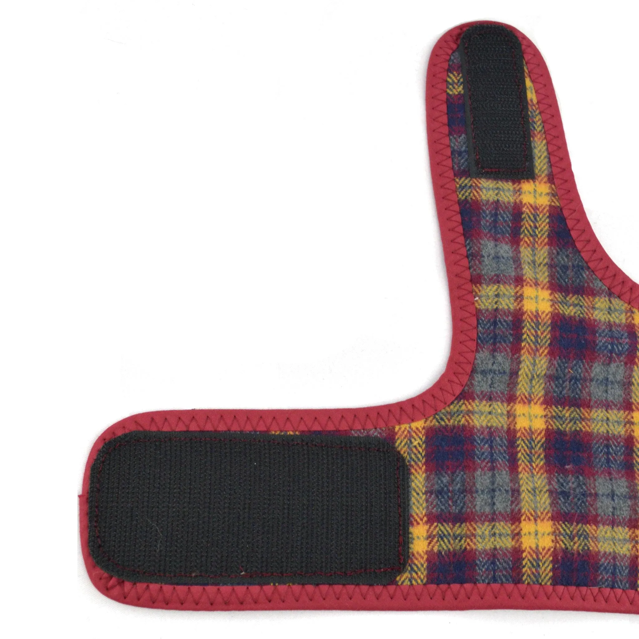 Grey & Red Plaid Brushed Cotton Dog Vest Harness